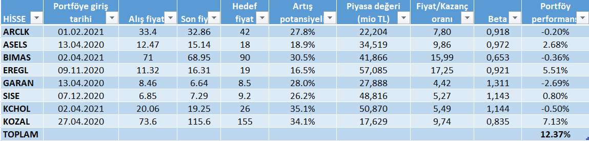 HİSSE SENEDİ PORTFÖYÜ